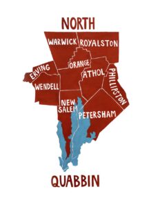 map of nine north quabbin towns